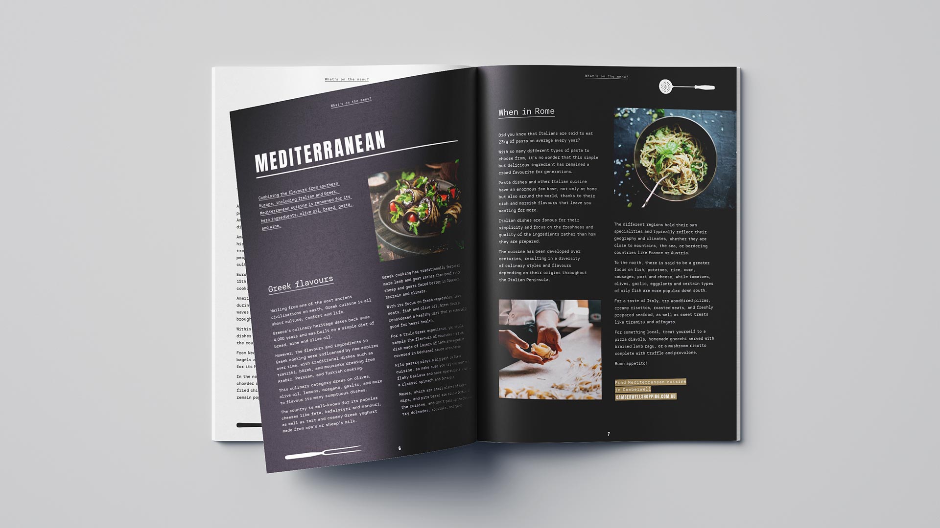 Camberwell food and dining booklet